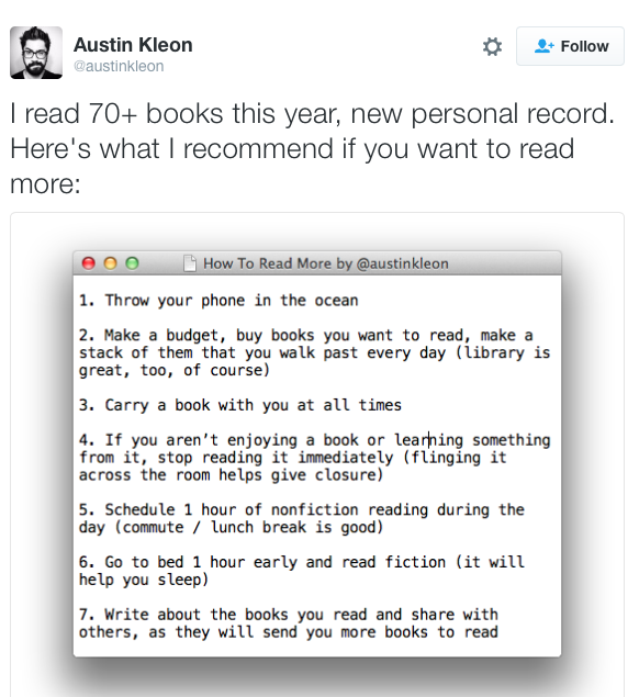 kleon-reading-tips