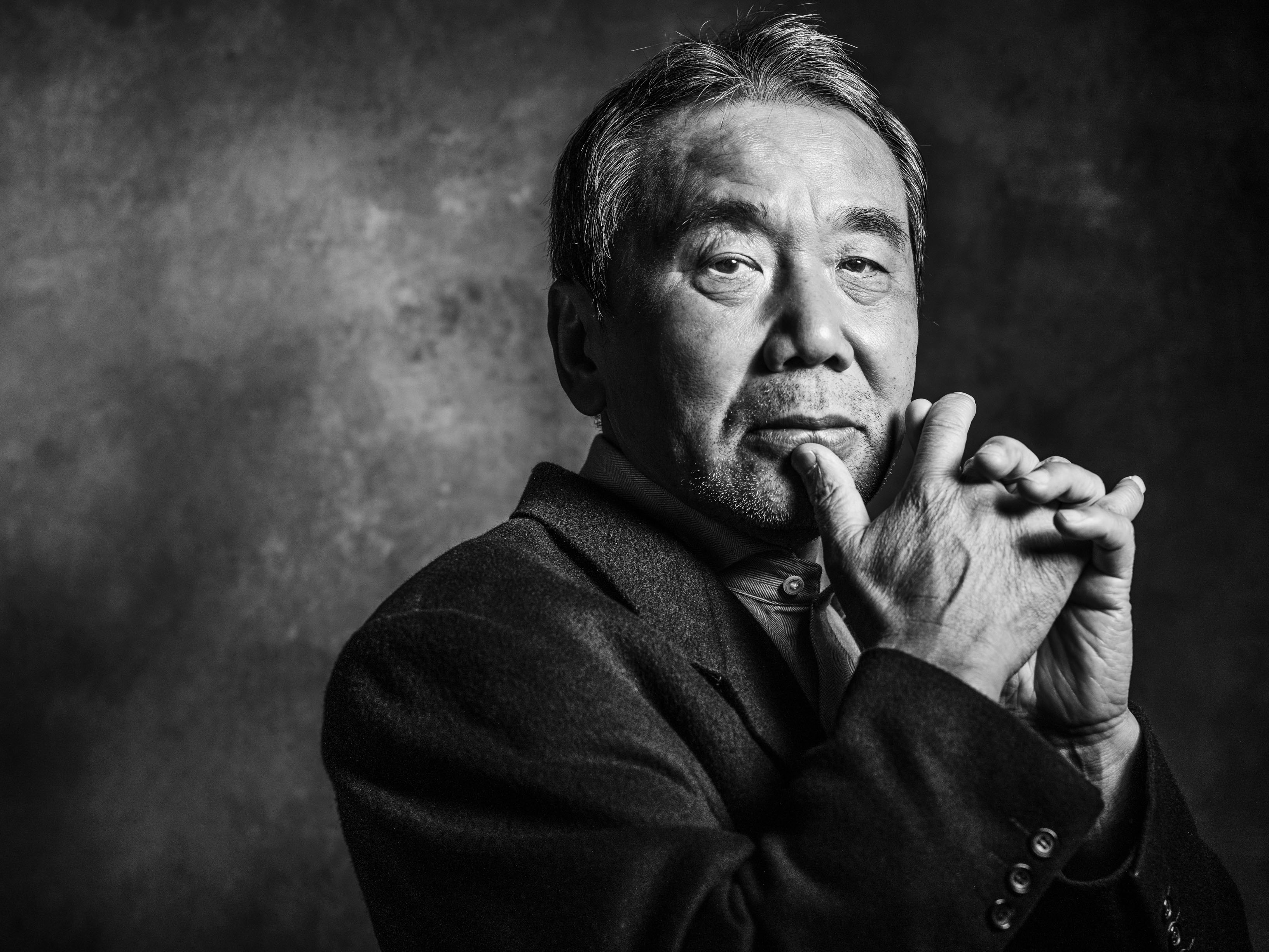 Der Schriftsteller Haruki Murakami am 07.11.2014 in Berlin.